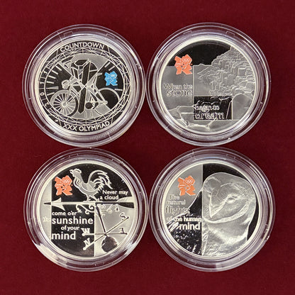 【イギリス】2012年ロンドンオリンピック記念 シルバーコインセット 4枚組 プルーフ 2011［C-0000926］