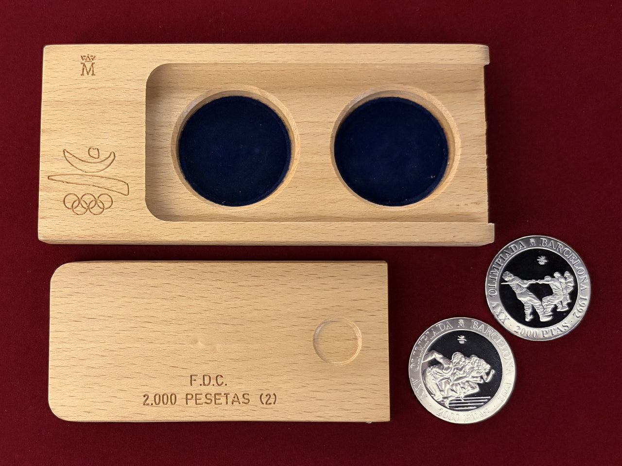 【スペイン】1992年バルセロナオリンピック記念 シルバーコインセット 2枚組 プルーフ 1992［C-0000929］