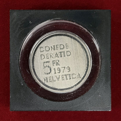 【スイス】アルバート・アインシュタイン生誕100周年記念 5フラン 白銅貨 プルーフ 1979［C-0000930］