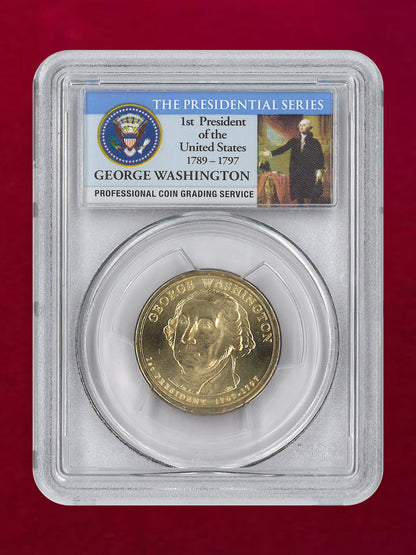 【アメリカ】初代大統領 ジョージ・ワシントン 1ドル 銅貨 2007D PCGS MS65［C-0000934］