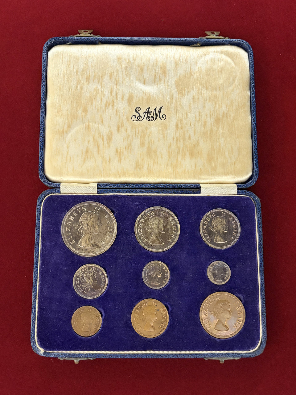 【南アフリカ】プルーフセット 9枚組 1955［C-0000940］