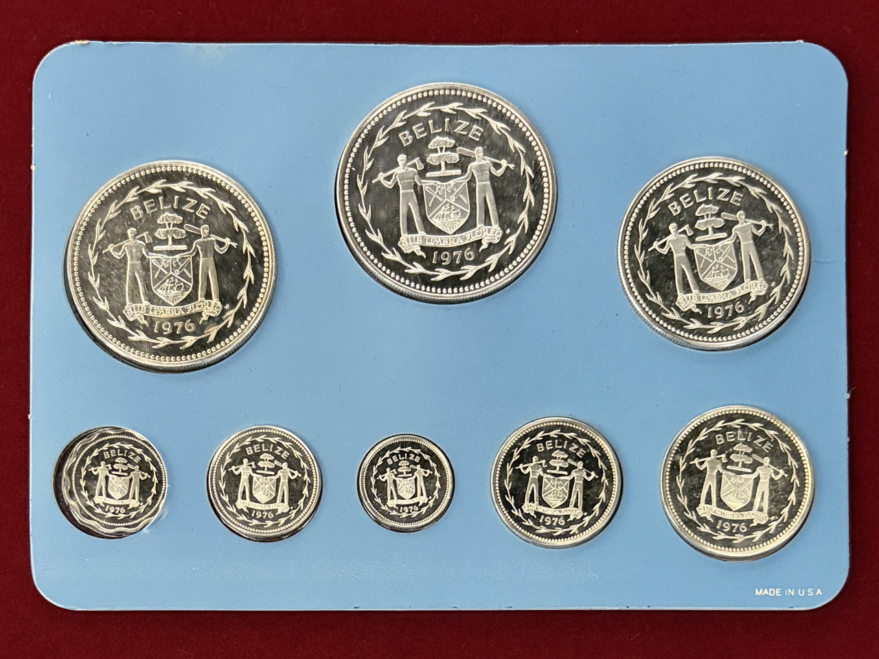 【ベリーズ】シルバープルーフセット 8枚組 1976［C-0000946］