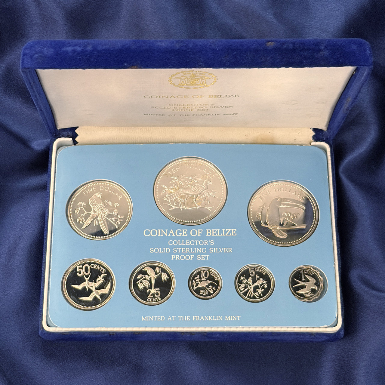 【ベリーズ】シルバープルーフセット 8枚組 1976［C-0000946］