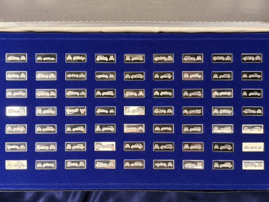 世界のクラシックカー シルバープレートセット 34枚組［C-0000953］