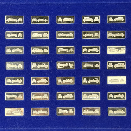 世界のクラシックカー シルバープレートセット 34枚組［C-0000953］