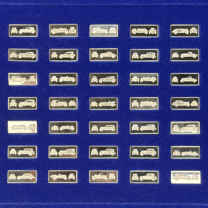 世界のクラシックカー シルバープレートセット 34枚組［C-0000953］