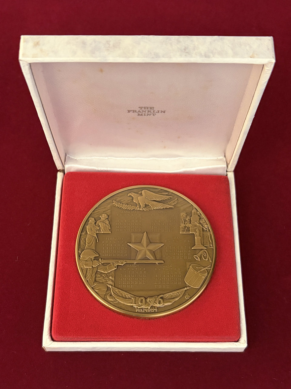 【アメリカ】建国200周年記念 1976年カレンダーメダル 1975［C-0000955］