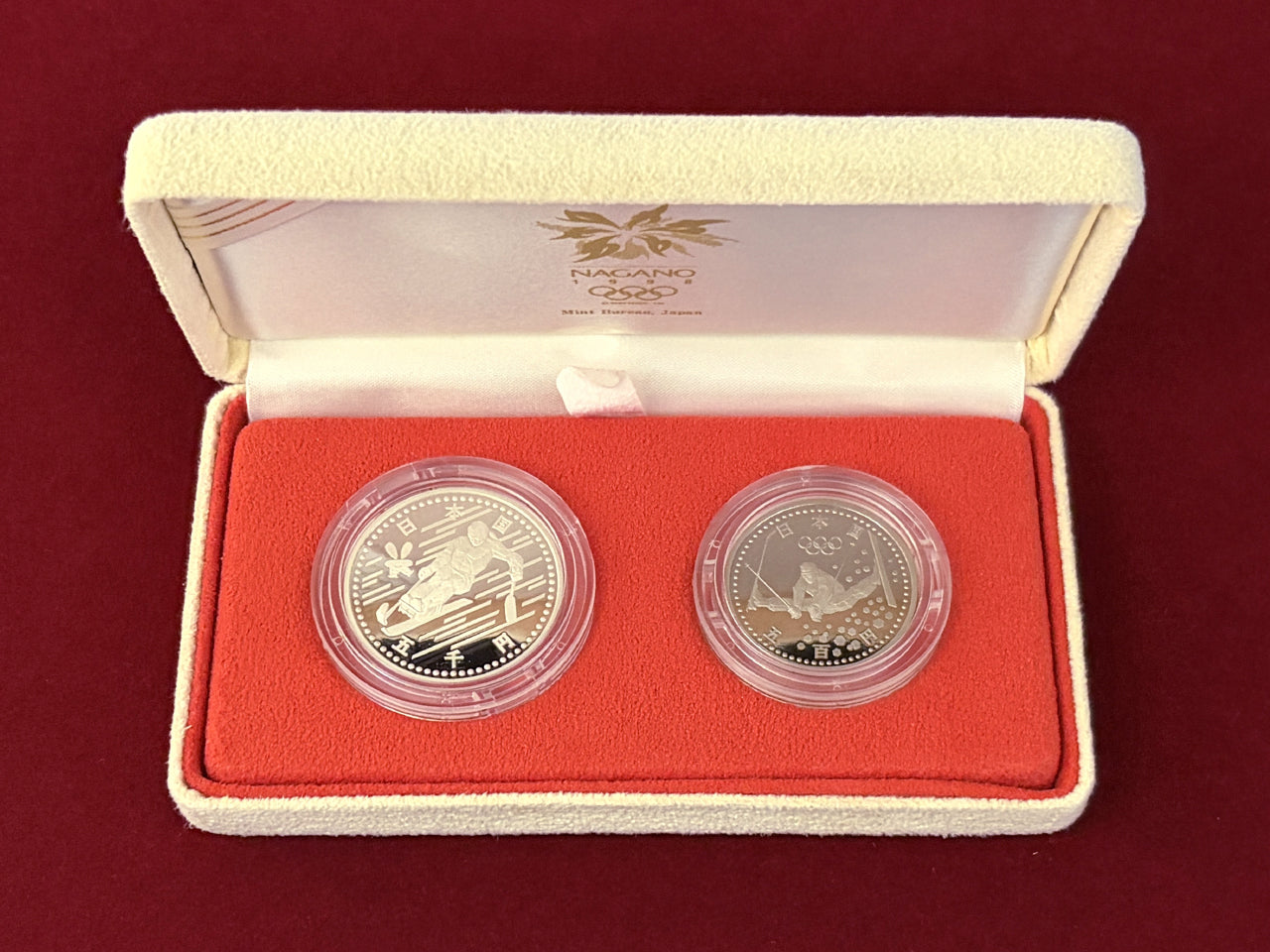 [Japan] 1998 Nagano Olympics Proof Coin Set 2nd Edition 2-piece Set 1997 [C-0000388]