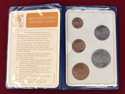 【イギリス】ファースト・デシマル・コインセット 5枚組 1971 ［C-0000972］