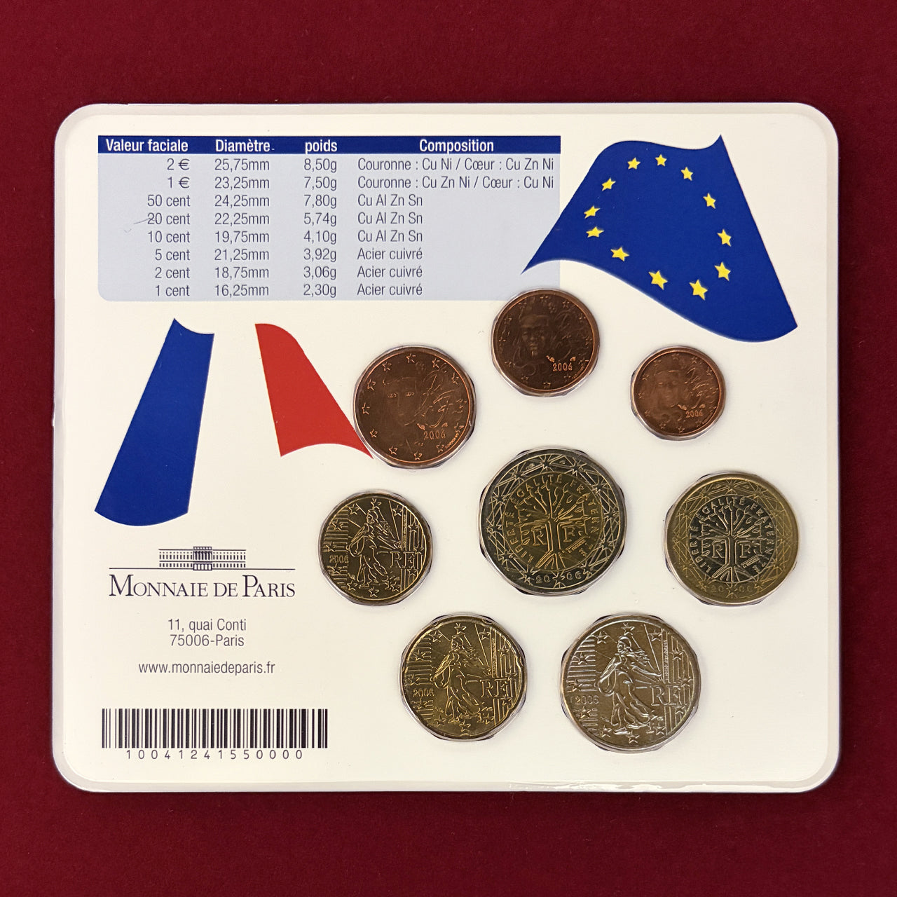[France] 2006 Tokyo International Coin Convention Euro Mint Set, 8 coins [C-0000975]