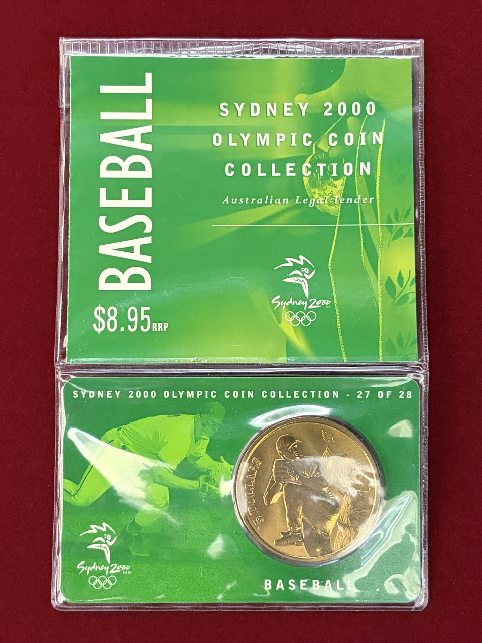 【オーストラリア】2000年シドニーオリンピック 野球 5ドル アルミ青銅貨 2000［C-0000976］