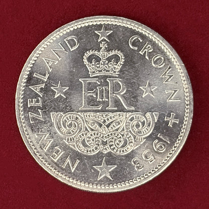 【New Zealand】Elizabeth II Coronation Crown Cupronickel Coin 1953 [C-0000979]