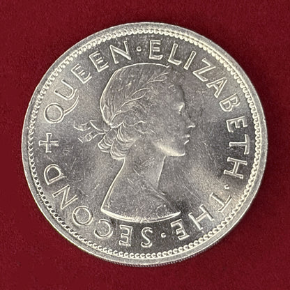 【New Zealand】Elizabeth II Coronation Crown Cupronickel Coin 1953 [C-0000979]