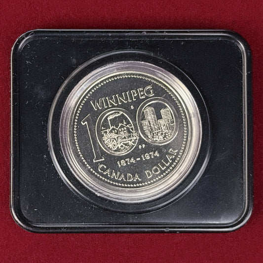 【カナダ】ウィニペグ市100周年記念 1ドル ニッケル貨 1974［C-0000982］