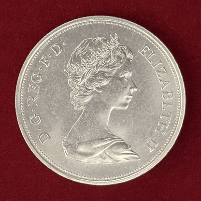 【イギリス】エリザベス2世・フィリップ殿下 ご成婚25周年 25ペンス 白銅貨 1972［C-0000985］