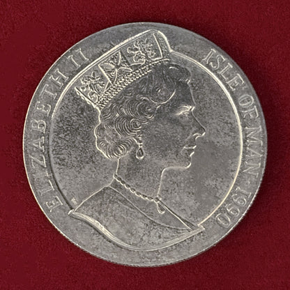 【マン島】ペニー・ブラック発行150周年記念 クラウン 白銅貨 1990［C-0000997］