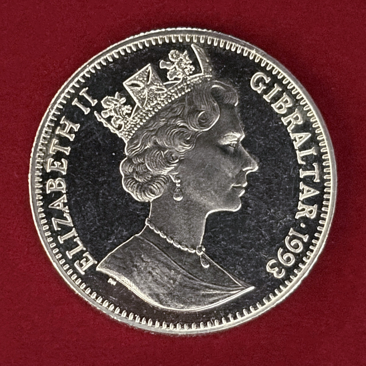 【ジブラルタル】ケティオサウルス クラウン 白銅貨 プルーフ 1993［C-0000998］