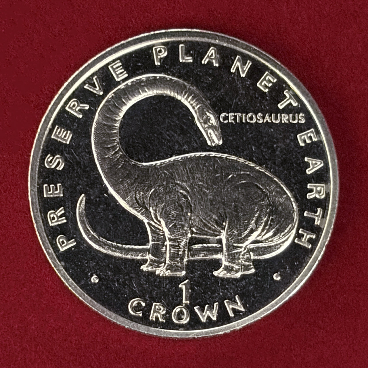 【ジブラルタル】ケティオサウルス クラウン 白銅貨 プルーフ 1993［C-0000998］