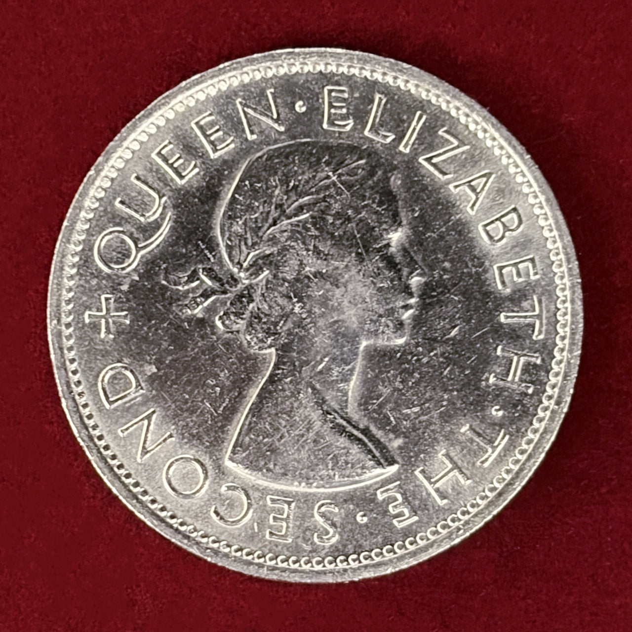 【ニュージーランド】エリザベス2世女王戴冠式記念 クラウン 白銅貨 1953［C-0000999］