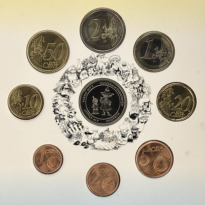 [Finland] Snufkin and Little My Mint Set (8 Coins + 1 Medal) 2004 [C-0000767]