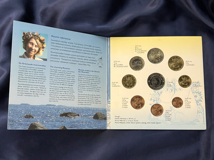 [Finland] Moominpappa and Moominmamma Mint Set (8 Coins + 1 Medal) 2004 [C-0000768]