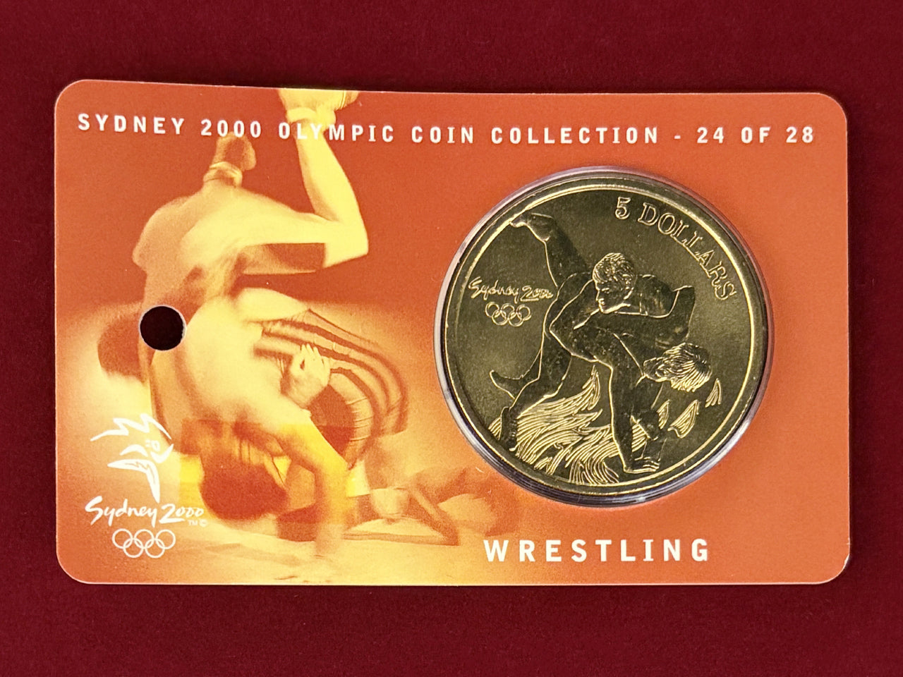 【Australia】2000 Sydney Olympic Games Wrestling $5 Aluminium Bronze Coin 2000 [C-0001002]