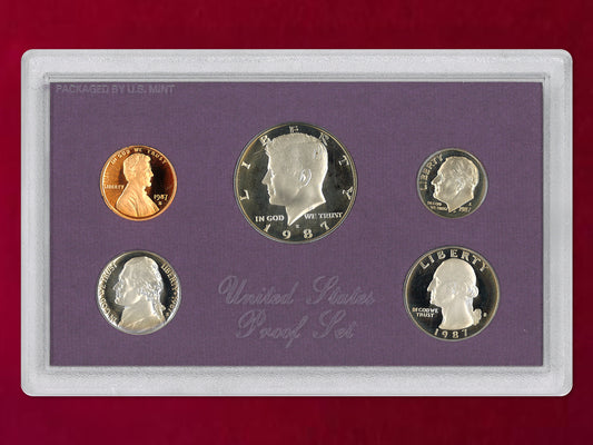 【アメリカ】プルーフセット 5枚組 1987［C-0001015］