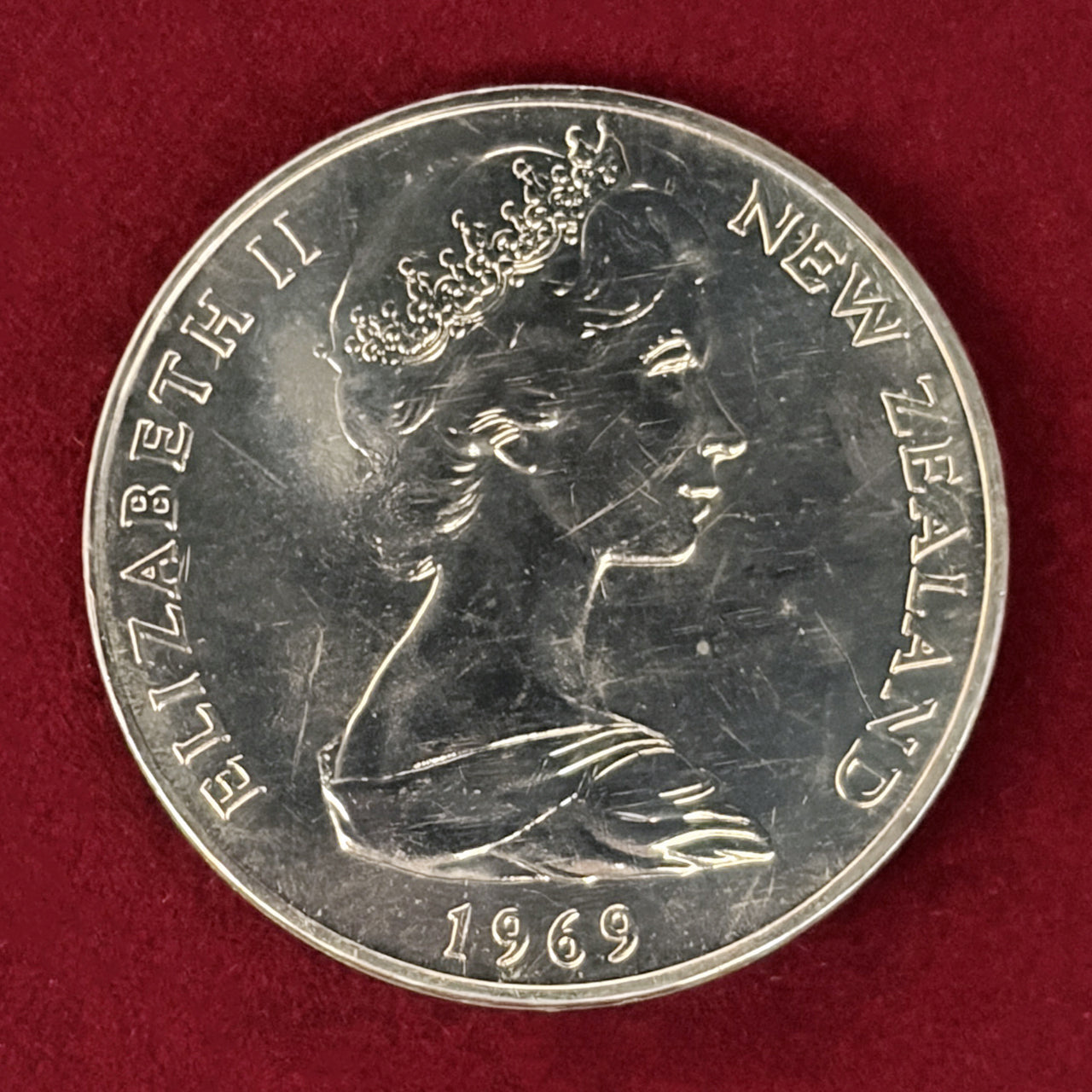 【ニュージーランド】ジェームズ・クック航海200周年記念 1ドル 白銅貨 1969［C-0001024］