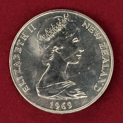 【ニュージーランド】ジェームズ・クック航海200周年記念 1ドル 白銅貨 1969［C-0001024］