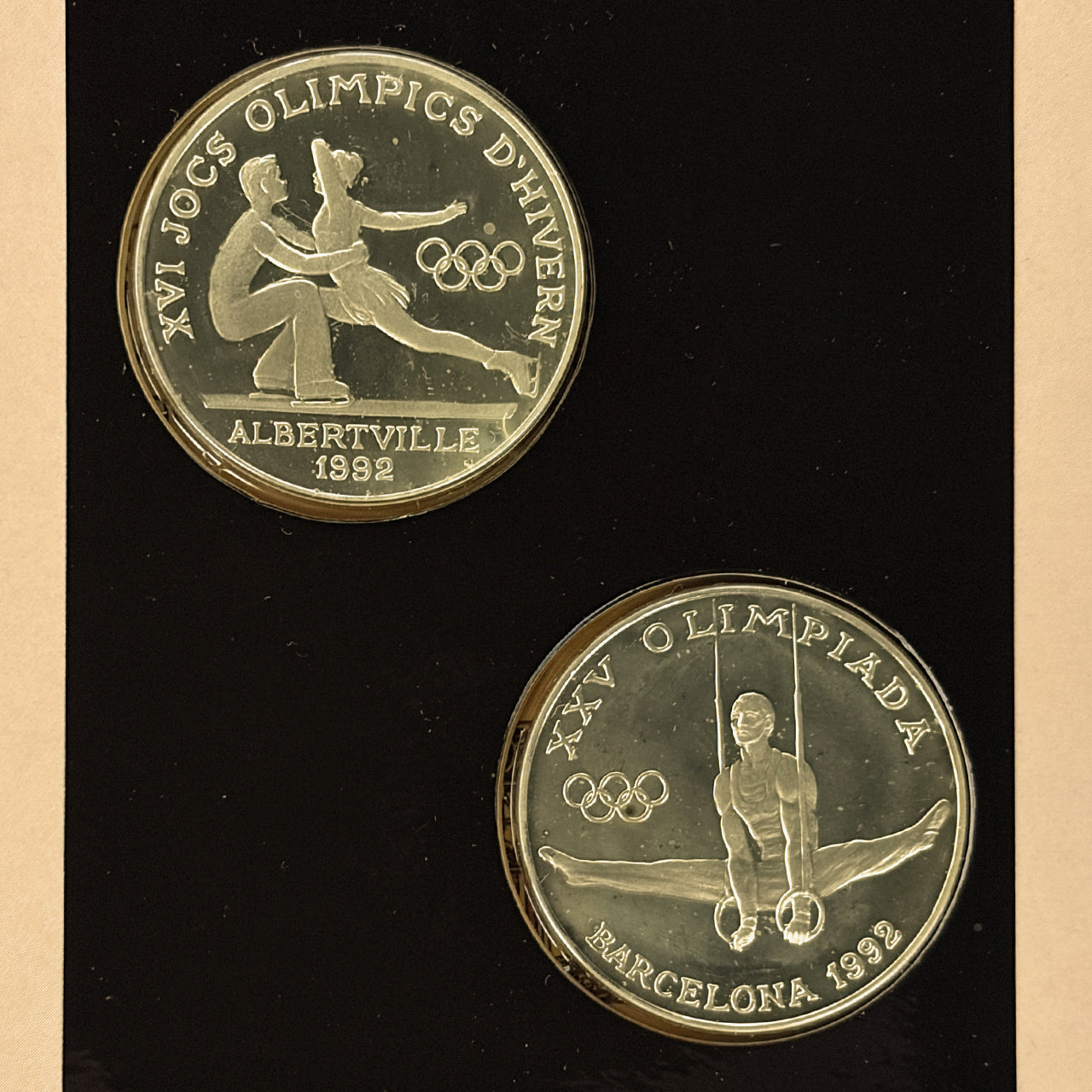 【アンドラ】1992年バルセロナ＆アルベールビルオリンピック記念 プルーフセット 2枚組 1988［C-0001025］