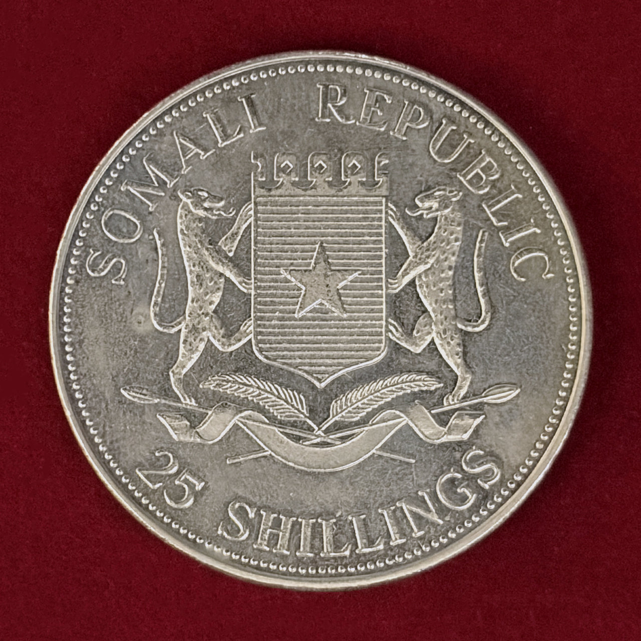 【ソマリア】ローマ教皇ヨハネ・パウロ2世 25シリング 白銅貨 2004［C-0001060］