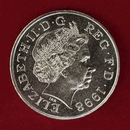 【イギリス】チャールズ皇太子生誕50周年記念 5ポンド 白銅貨 1998［C-0001061］