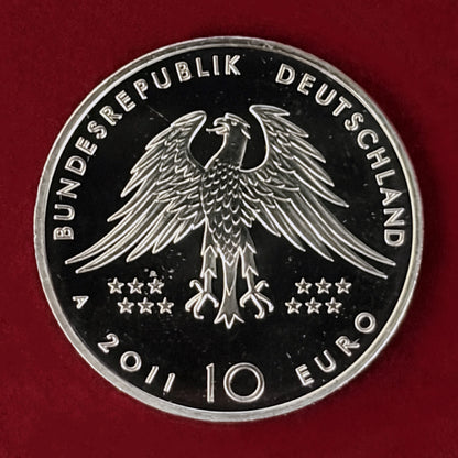 【ドイツ】始祖鳥発見150周年記念 10ユーロ 白銅貨 2011［C-0001079］