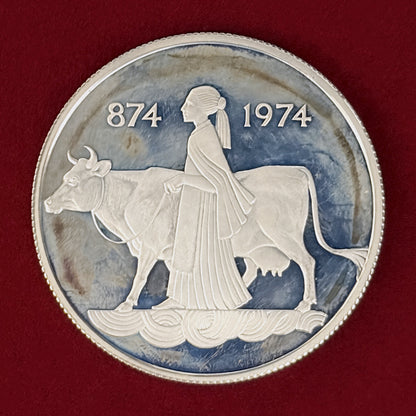 【アイスランド】プルーフセット 銀貨2枚組 1974［C-0001090］