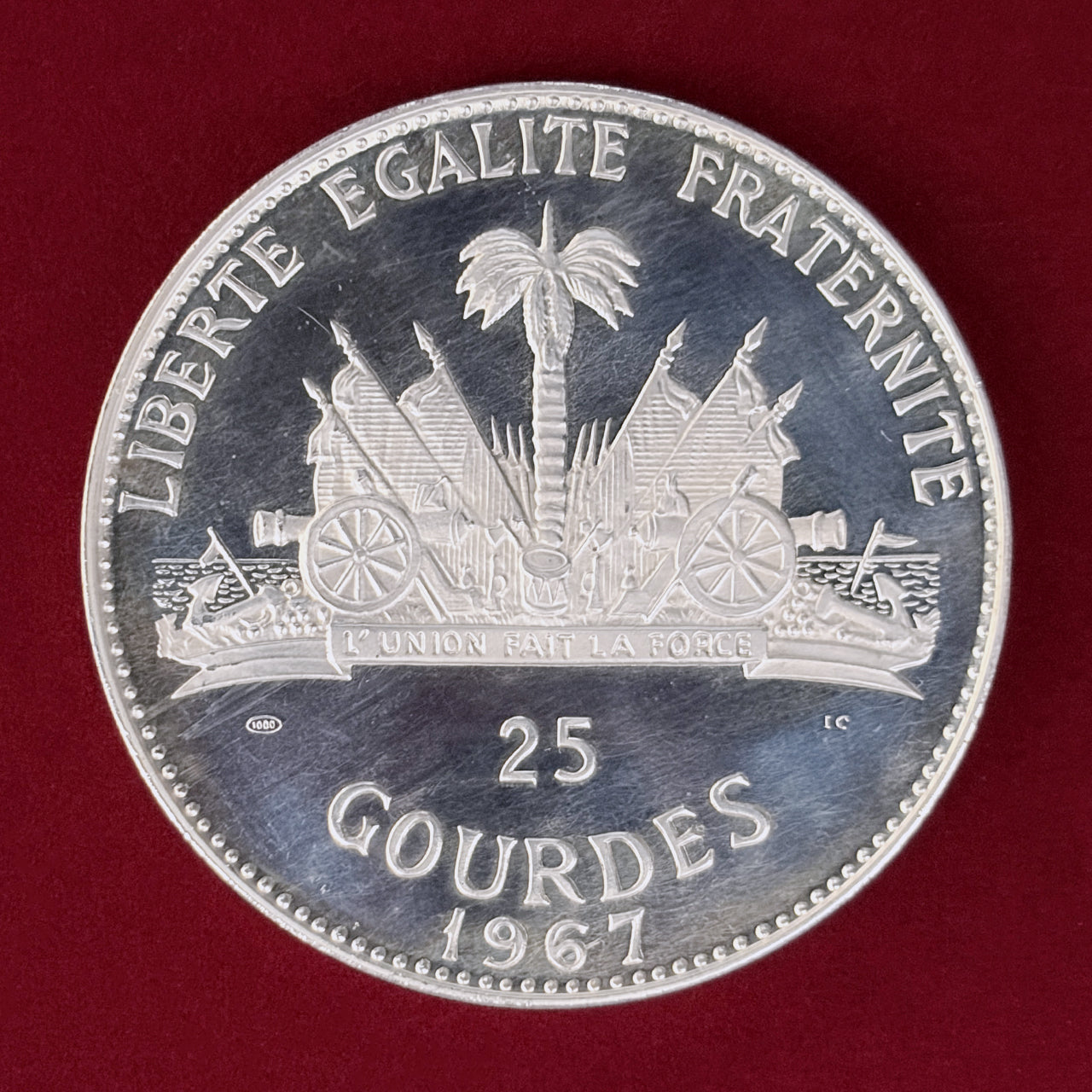 【ハイチ】プルーフセット 銀貨3枚組 1967［C-0001094］