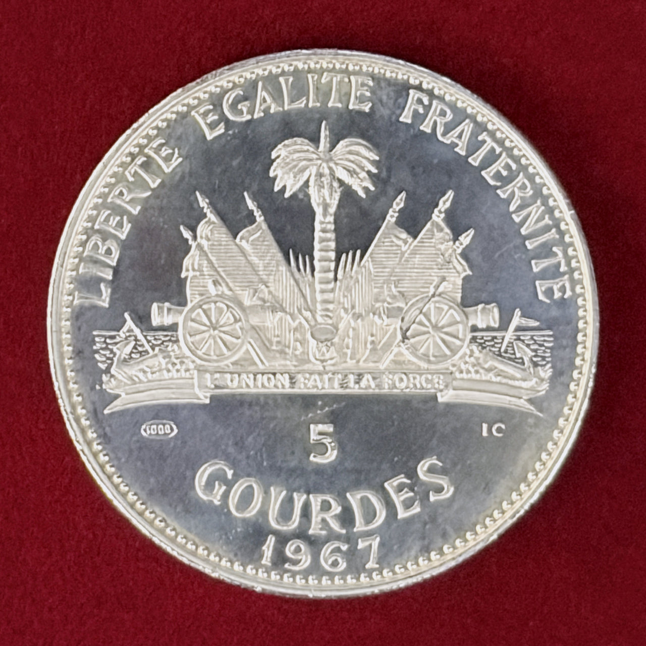 【ハイチ】プルーフセット 銀貨3枚組 1967［C-0001094］