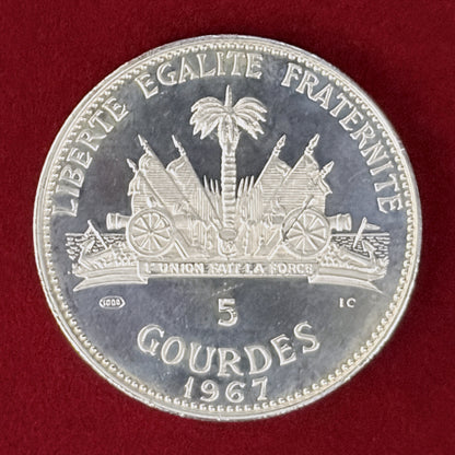 【ハイチ】プルーフセット 銀貨3枚組 1967［C-0001094］