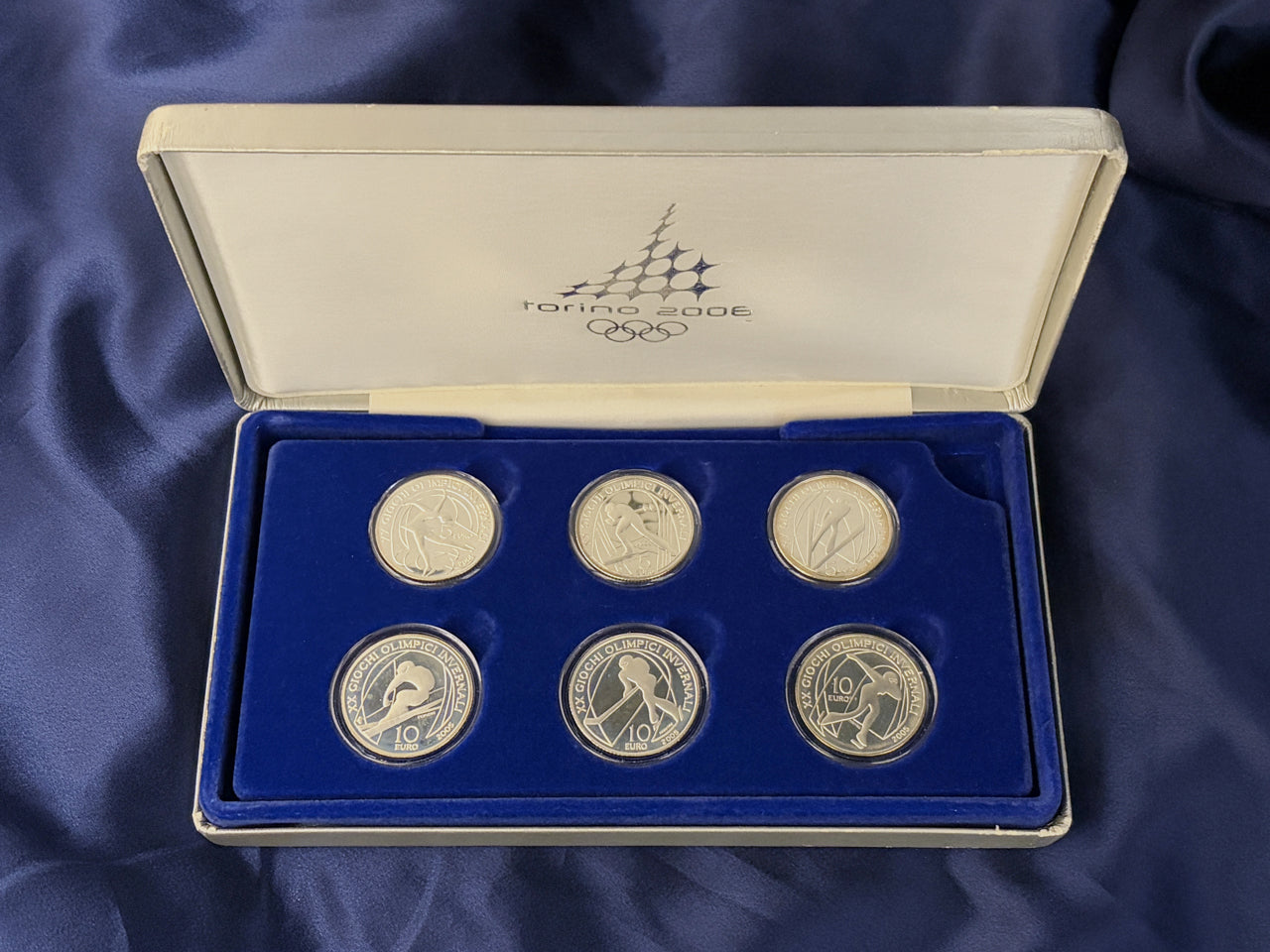 【イタリア】2006年トリノオリンピック記念 プルーフセット 銀貨6枚組 2005［C-0001095］
