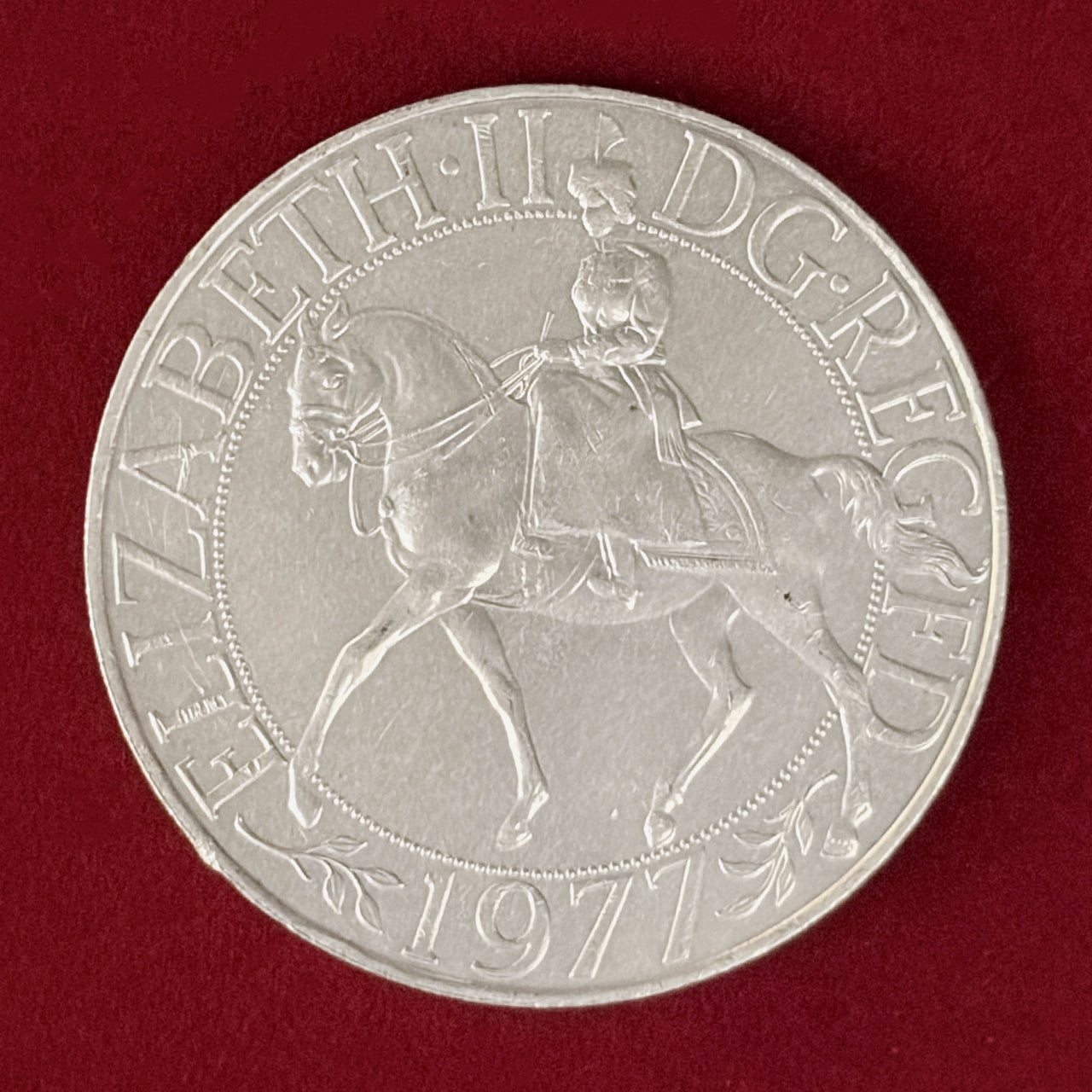【UK】Queen Elizabeth II Silver Jubilee 25 Pence Silver Proof Coin 1977 [B-0000851]