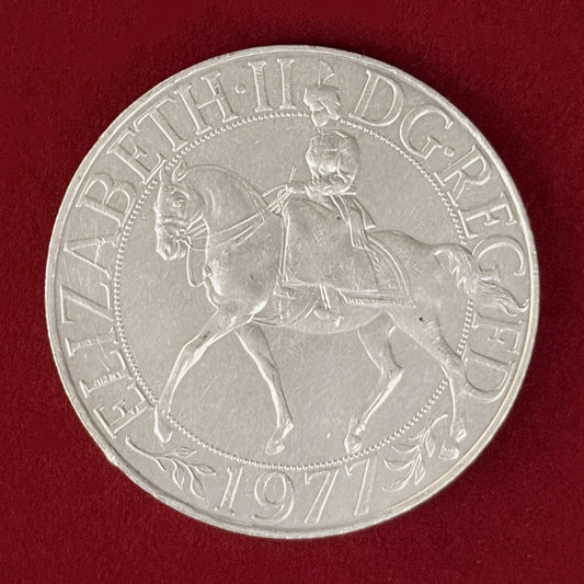 【イギリス】エリザベス2世女王即位25周年記念 25ペンス 白銅貨 1977［C-0001098］