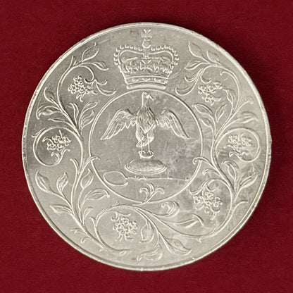 【UK】Queen Elizabeth II Silver Jubilee 25 Pence Silver Proof Coin 1977 [B-0000851]