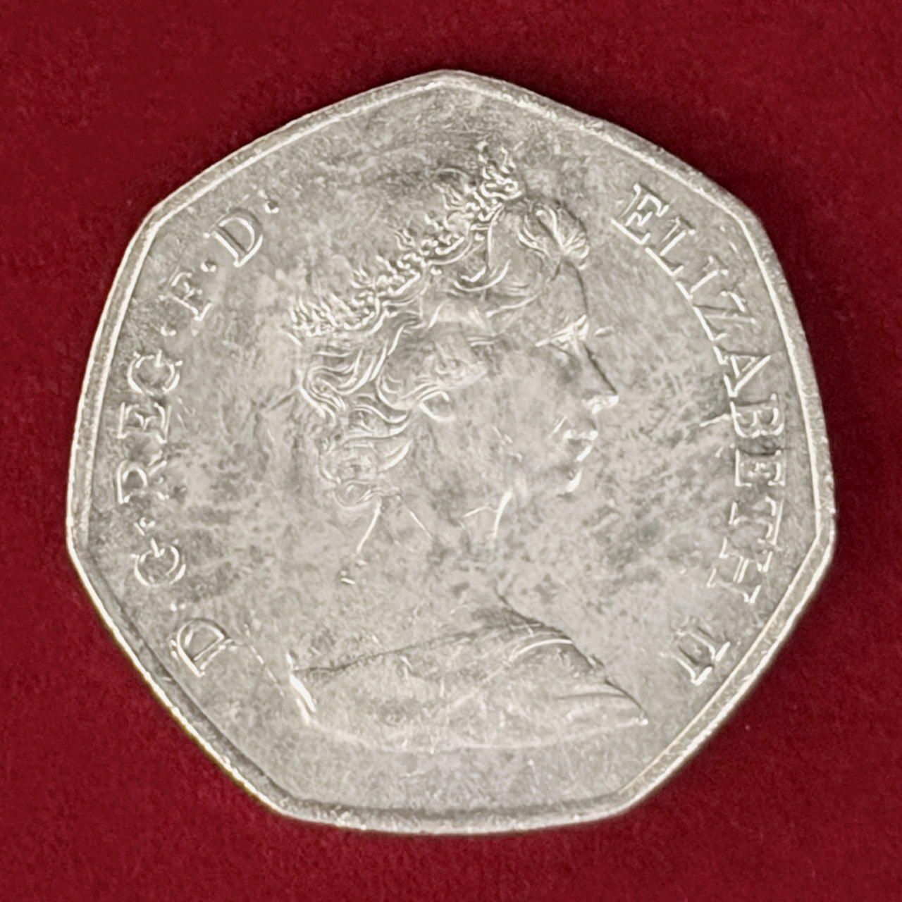 【イギリス】欧州経済共同体加盟記念 50ペンス 白銅貨 1973［C-0001100］
