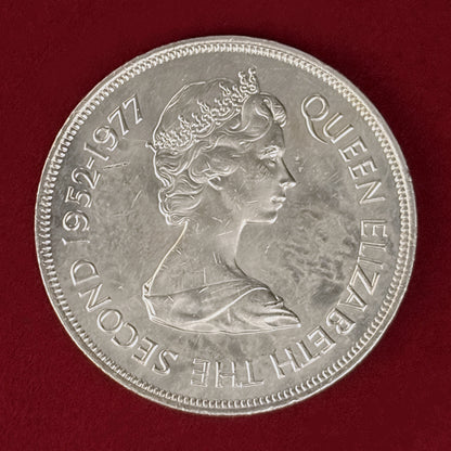 [Guernsey] 25th Anniversary of the Reign of Queen Elizabeth II 25 pence Cupronickel Coin 1977 [C-0000678]