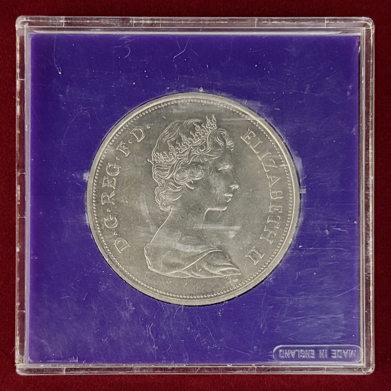 【イギリス】エリザベス2世・フィリップ殿下 ご成婚25周年 25ペンス 白銅貨 1972［C-0001113］