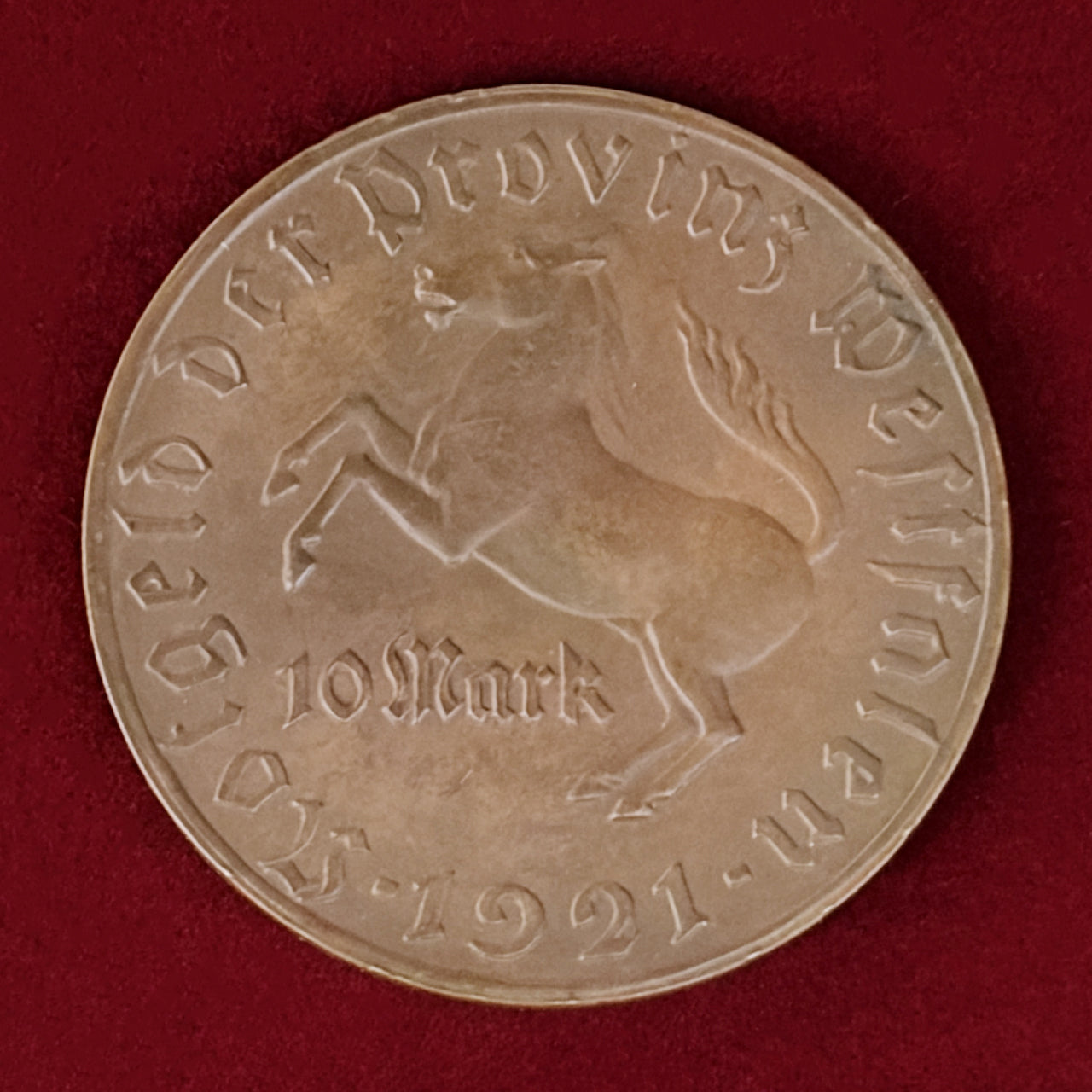 【ドイツ・ウェストファリア】10マルク 青銅貨 1921［C-0001120］