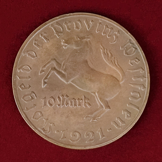 【ドイツ・ウェストファリア】10マルク 青銅貨 1921［C-0001120］