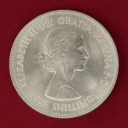 【イギリス】1960年ニューヨーク英国博覧会記念 5シリング 白銅貨 1960［C-0001124］