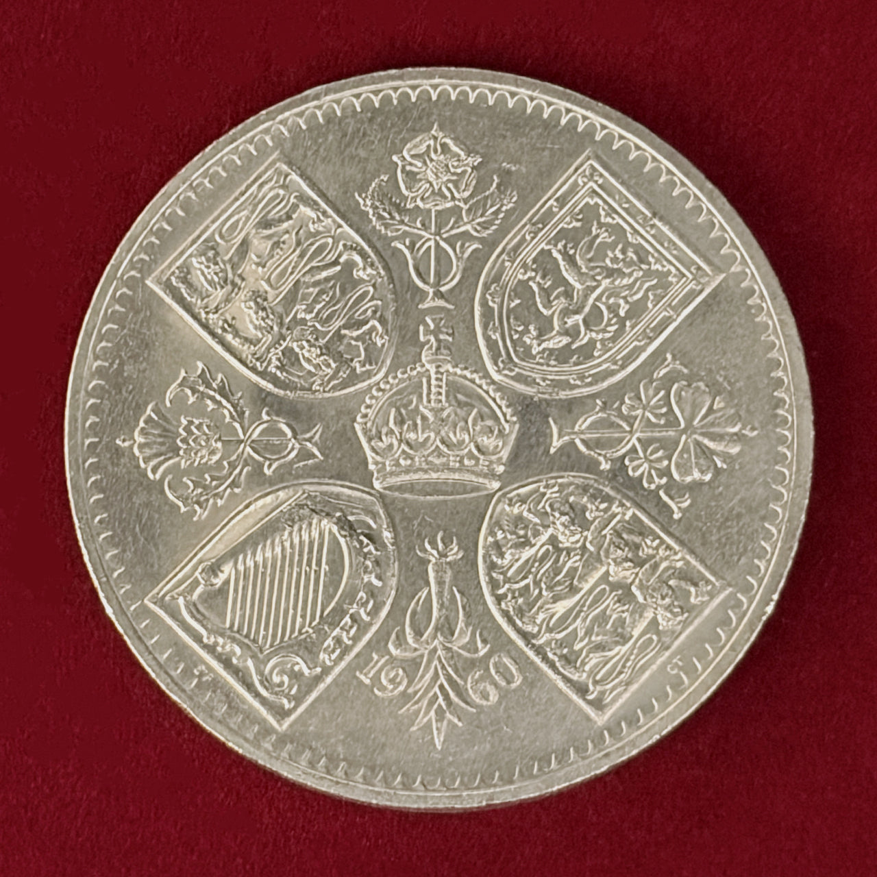 【イギリス】1960年ニューヨーク英国博覧会記念 5シリング 白銅貨 1960［C-0001124］