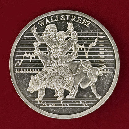 【リベリア】ウォール街 5ドル 白銅貨 2000［C-0001151］