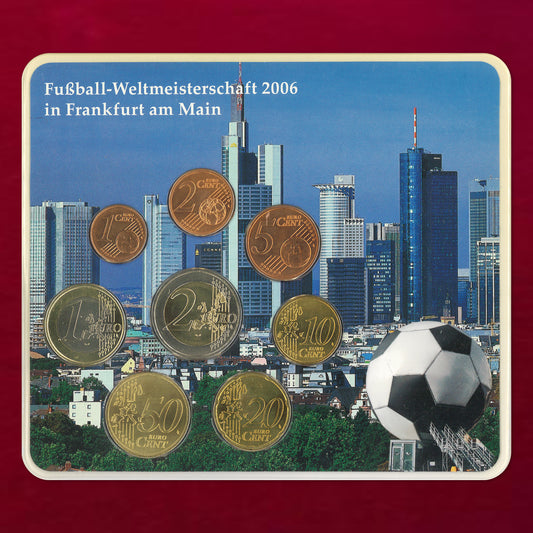 【ドイツ】FIFAワールドカップドイツ大会記念 ユーロコインセット 8枚組 フランクフルト 2003［C-0001158］